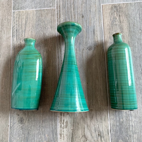Other - Beautiful Ceramic Candle Vase Three Piece Set
